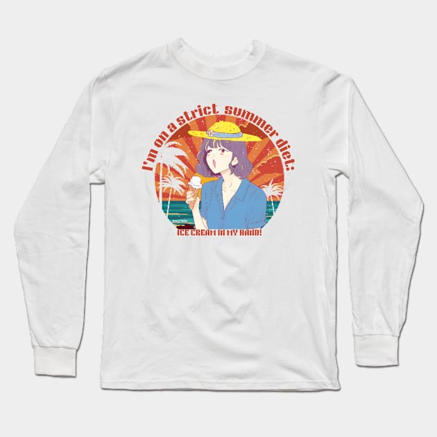 I'm on a strict  summer diet: Long Sleeve T-Shirt by pixtion